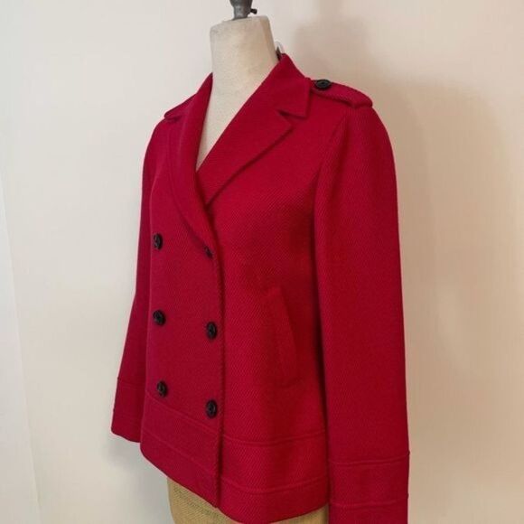 Company Ellen Tracy Red Corduroy Coat Jacket Medium NWT $428 - Picture 3 of 6